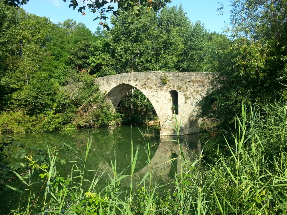Camino de santiago pilgrimage bridge