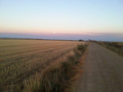 Camino de santiago pilgrimage sunset