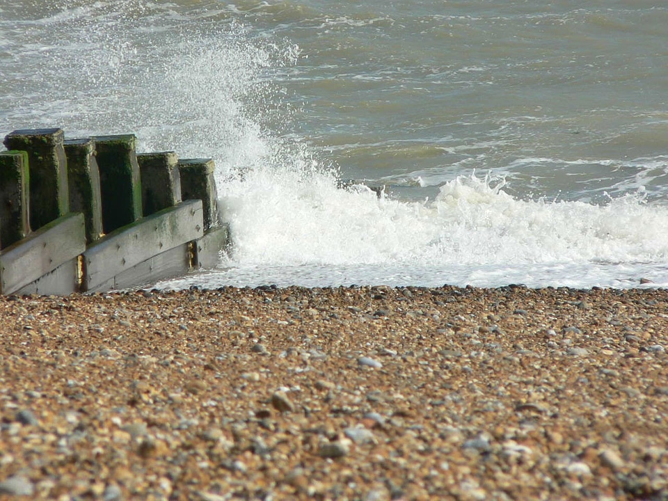 Stormy waves dashing
