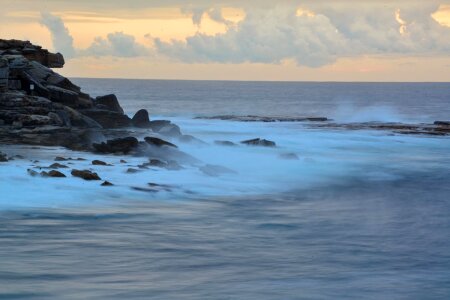 Ocean waves rocks photo