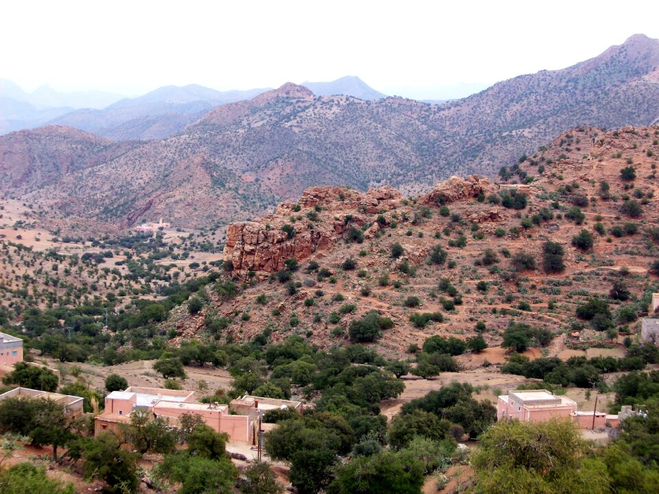 Landscape mountains mountain village