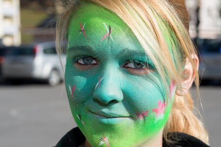 Colorful color woman