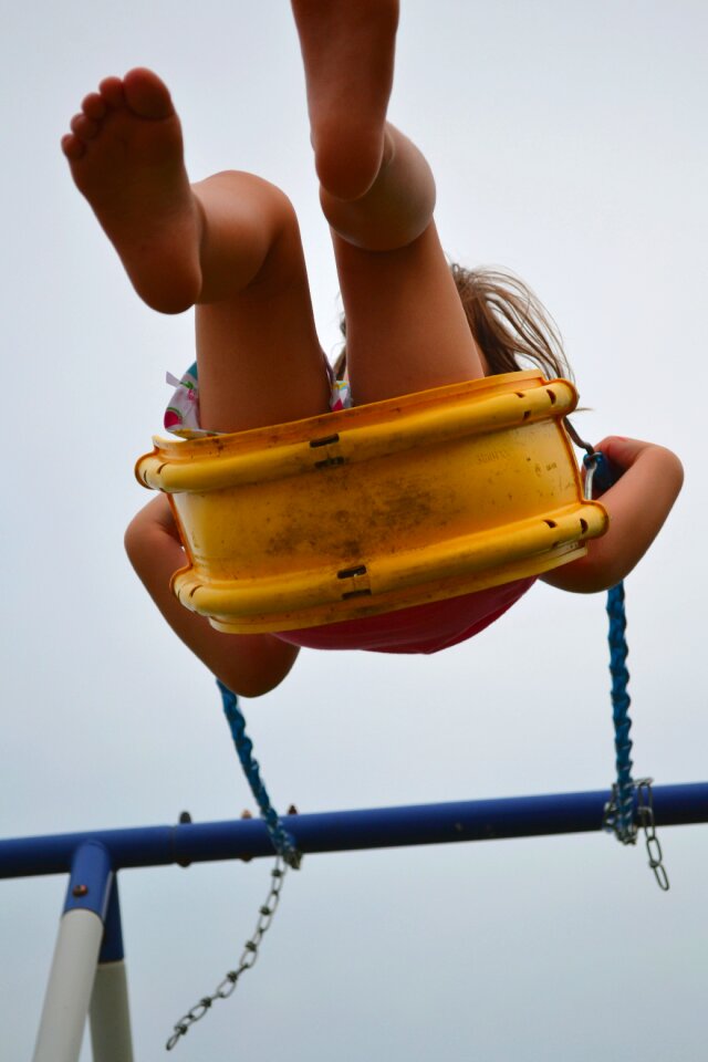 Feet swinging female