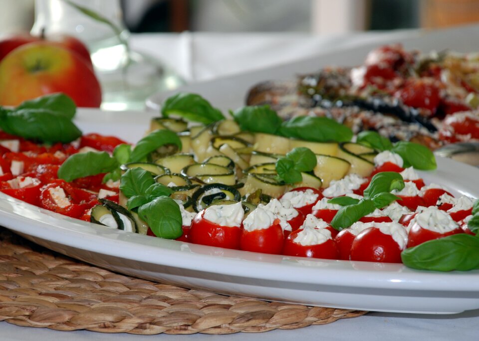 Vegetables zucchini basil