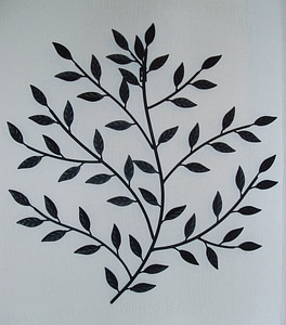 Leaves branch black