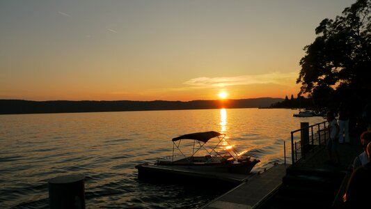 Lake constance lake sunset photo