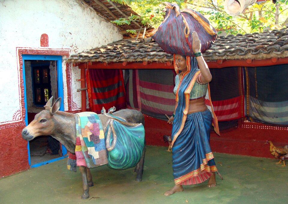 Donkey clay models rural life