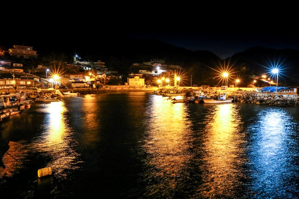 Sea night view background