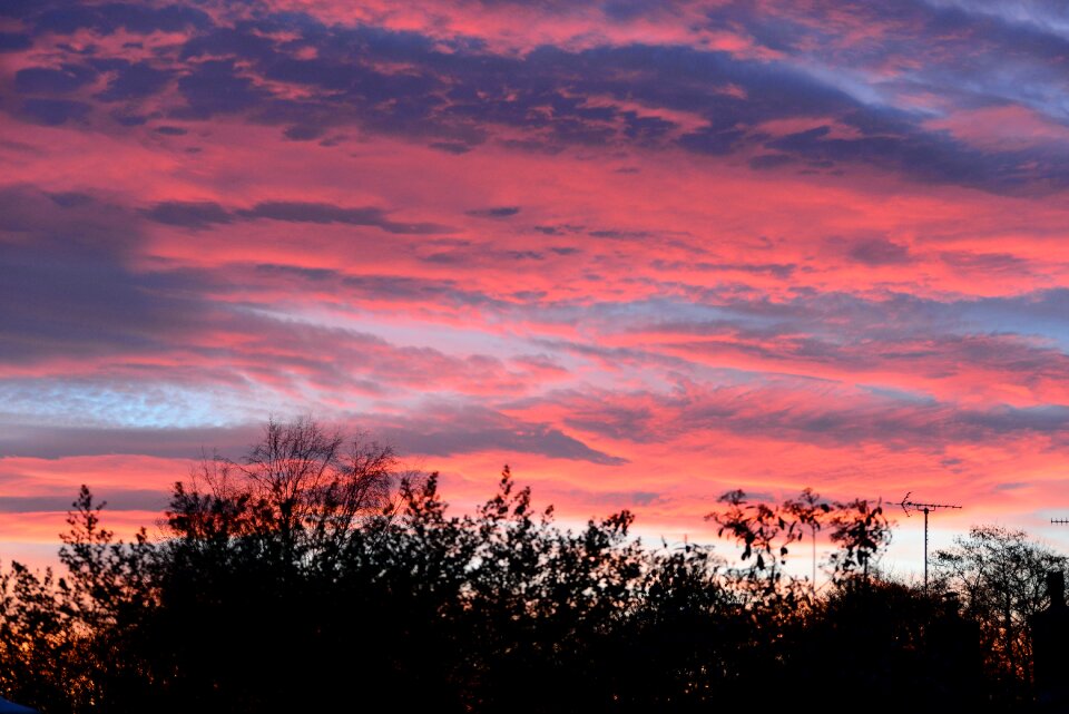 Clouds late after sunset