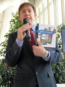Presentation of the book show microphone photo
