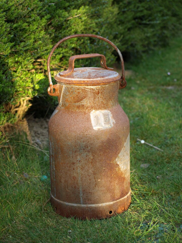 Old iron pot