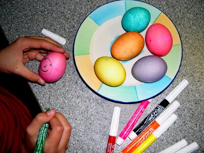 Decorated colored painted