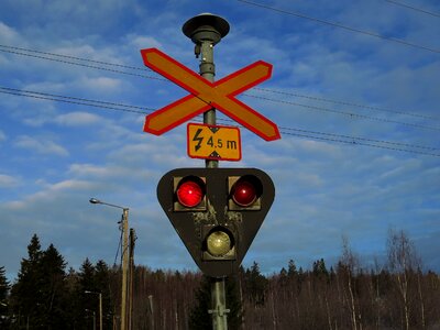 Light red road sign