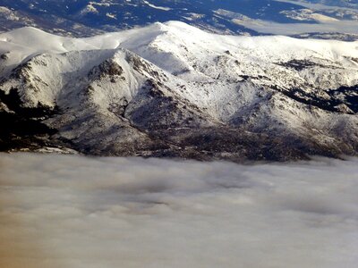 Winter flight clouds photo