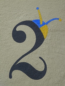 Painting house number decoration