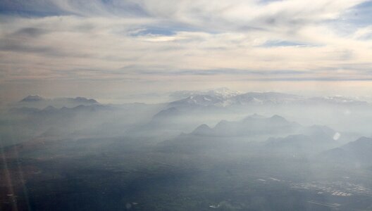 Landscape blue airplane