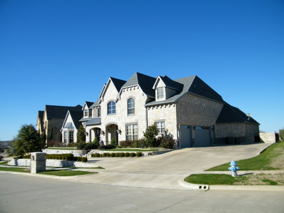 Blue sky estate mansion
