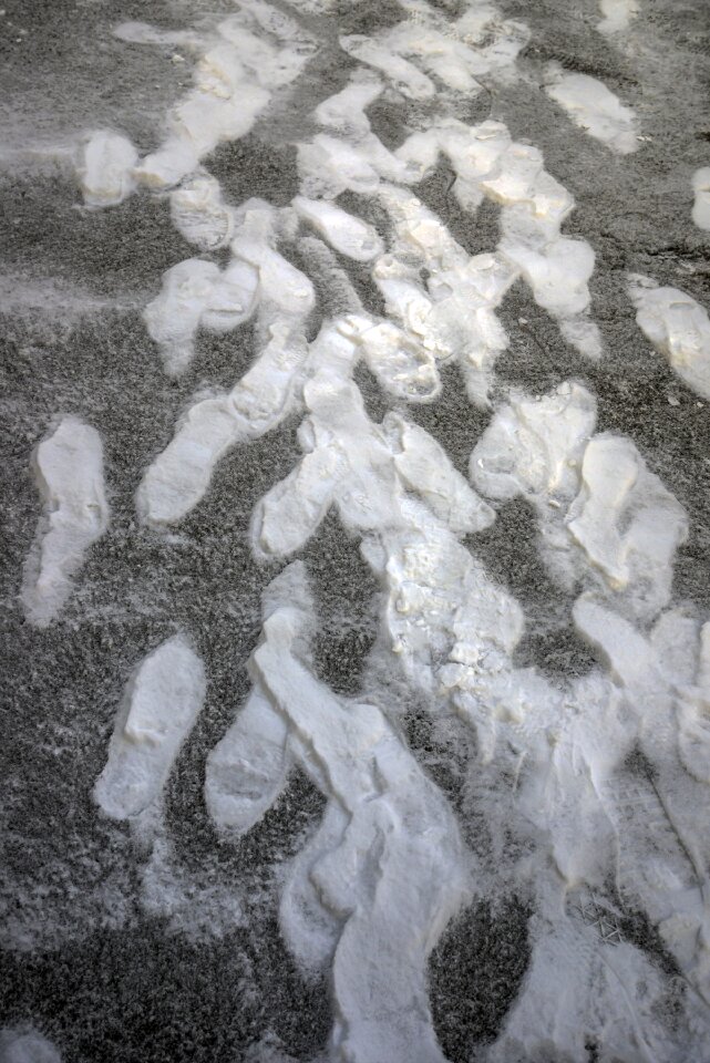 Winter footprint snow