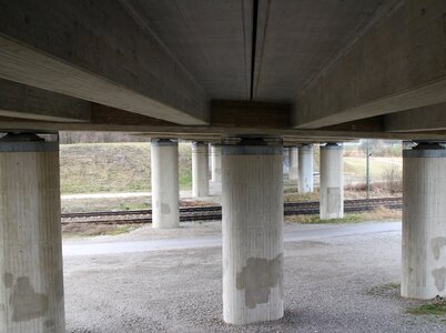 High bridge bridge piers architecture photo