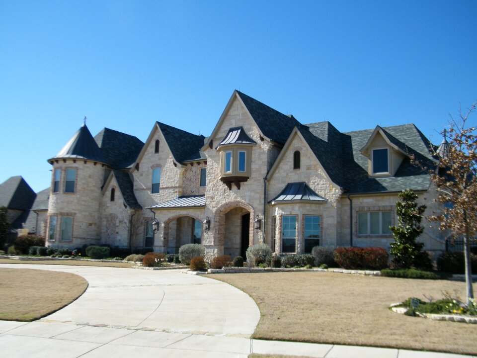Blue sky estate mansion