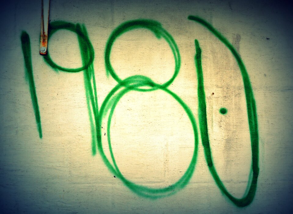 Vintage 1980 mural