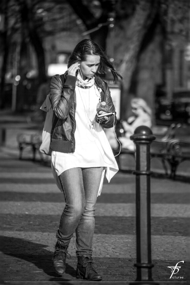 Downtown black and white ipod