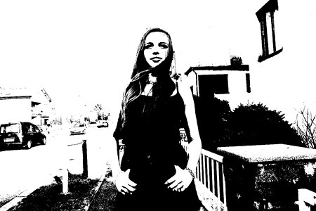 Model beauty black and white