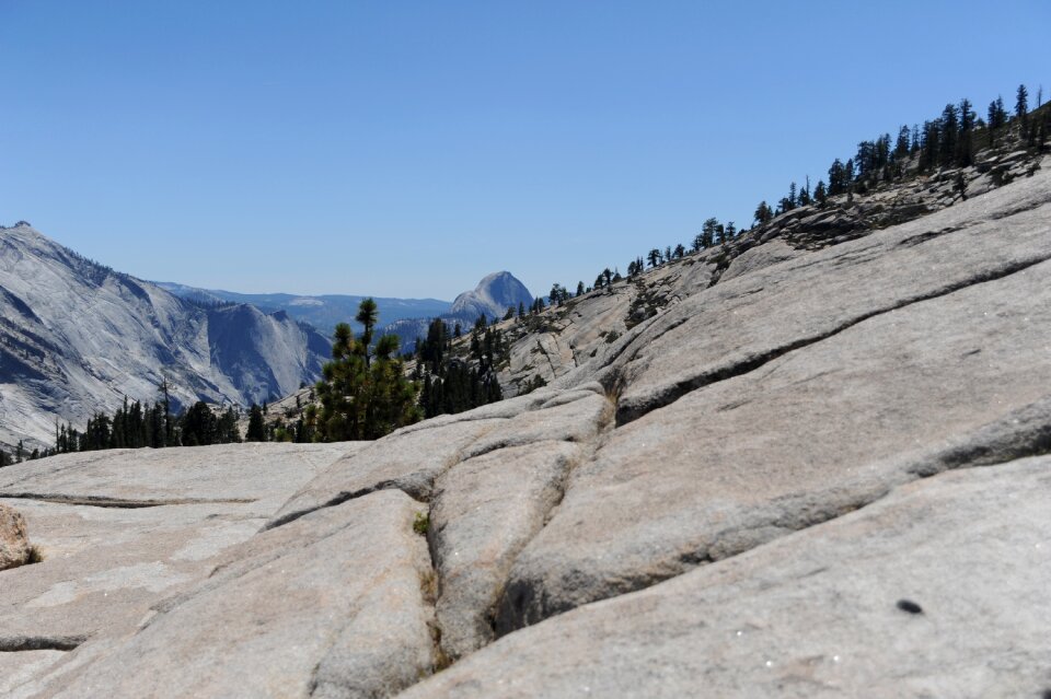 Halfdome rock rock columns