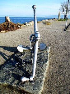 Ship anchor iron bank photo