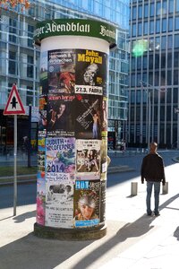 Advertising pillar posters advertising