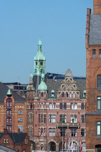 Hamburg building brick photo