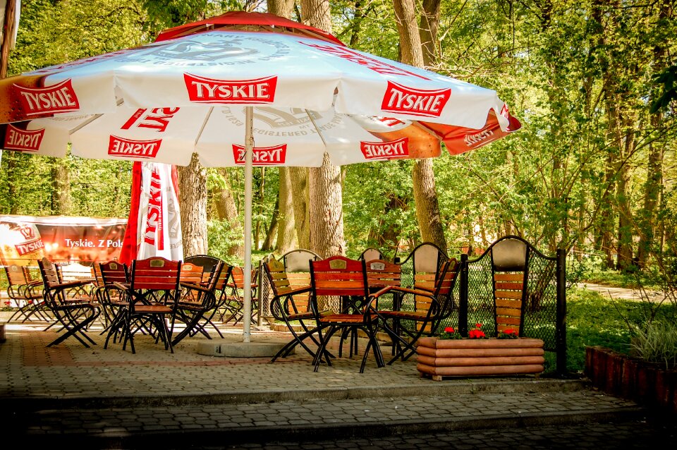 Tyskie umbrella relaxation