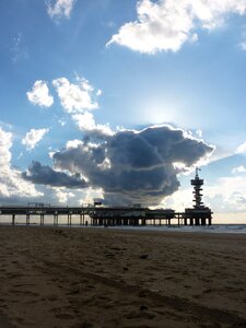 Sea pier sand photo