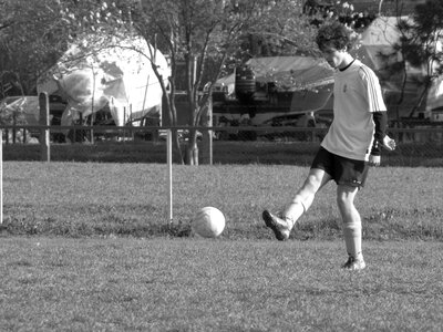 Ball kick man