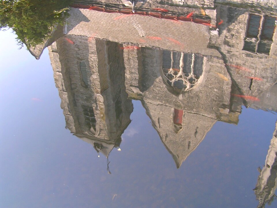 Church brick pond