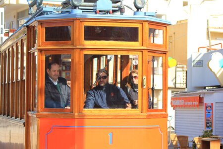 Tram driver testing photo