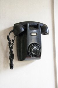 Telephone antique black photo