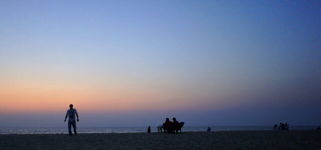 Beach sunset india photo