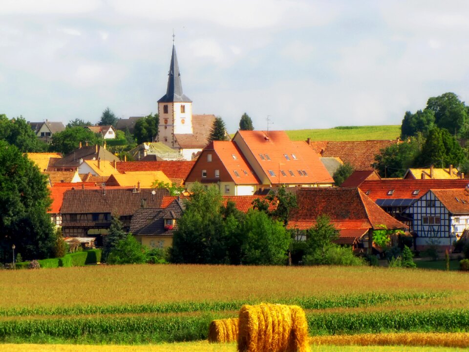 Hay straw village