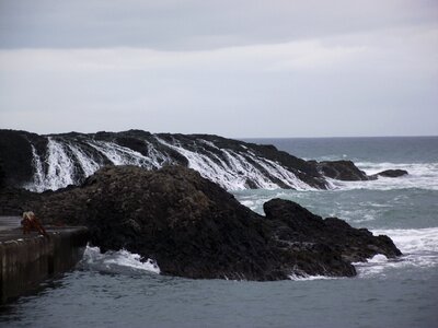 Sea rock landscape photo