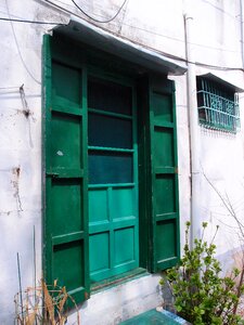 Old door gate green door