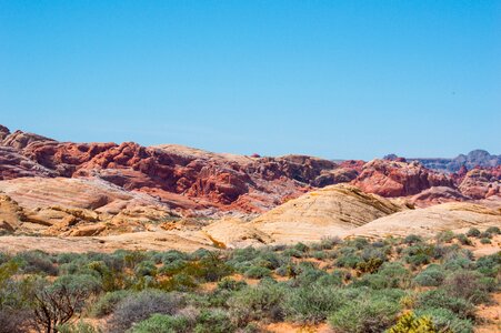 Desert valley of the fire red rocks photo