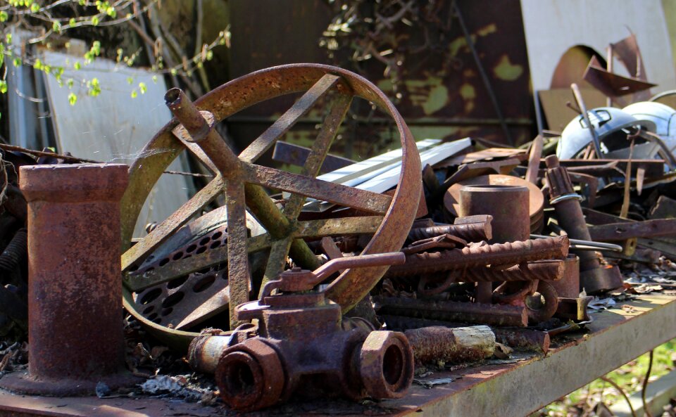 Rusty garbage junk photo