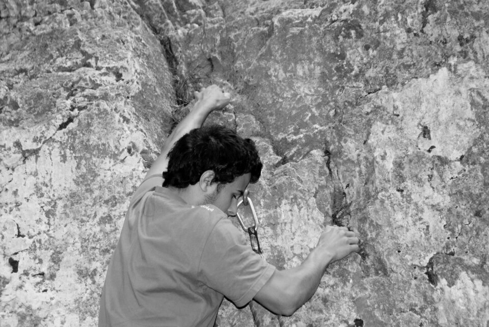 Climbing nature mountain