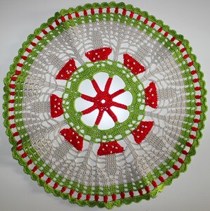 Red white tablecloth