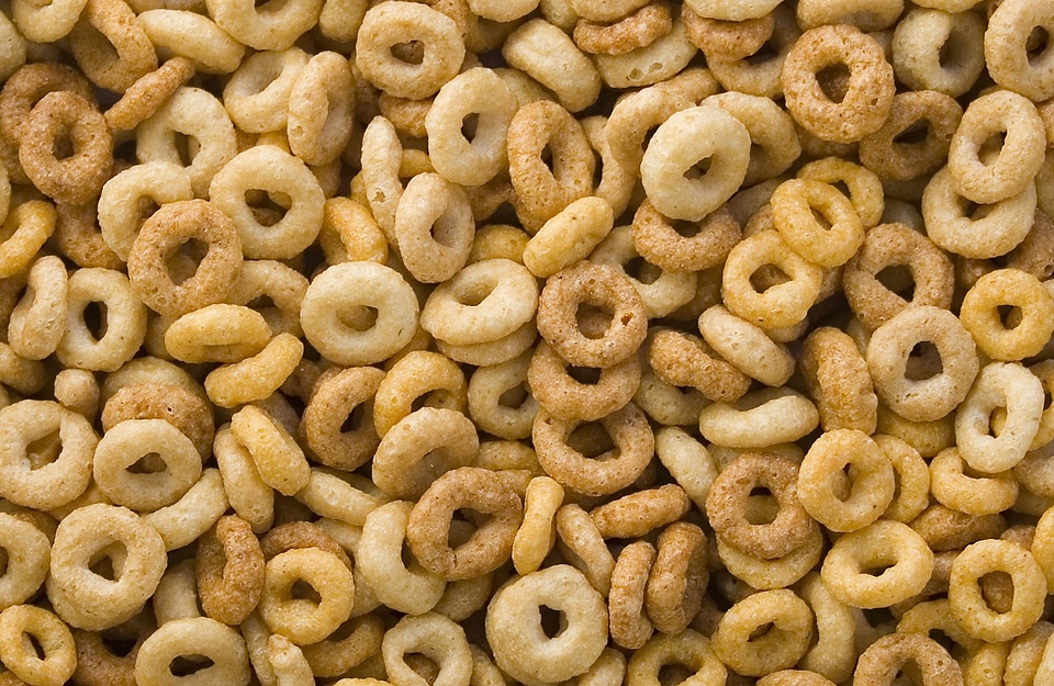 Abstract cheerios breakfast
