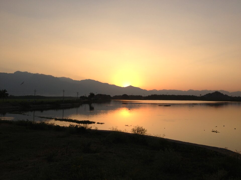 Golden sunset warm scenic