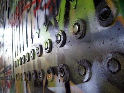 Power plant destroyed graffiti
