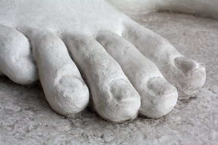 Stones sculpture foot