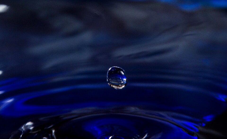 Drop of water close up water
